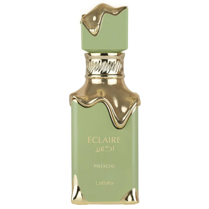 Lattafa Eclaire Pistache Eau de Parfum – Gourmand, Nutty, Creamy, Musky Long-Lasting Fragrance for Women, 3.4 oz / 100 ml