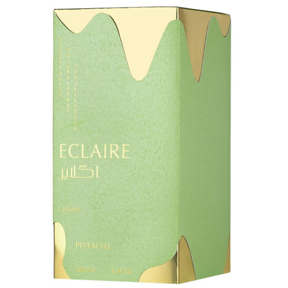 Lattafa Eclaire Pistache Eau de Parfum – Gourmand, Nutty, Creamy, Musky Long-Lasting Fragrance for Women, 3.4 oz / 100 ml