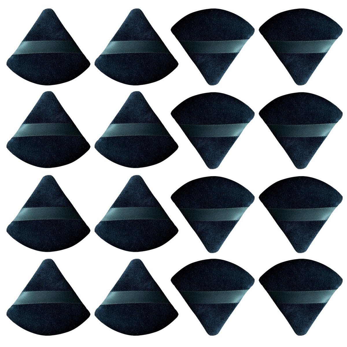 16 Pcs Triangle Powder Puff Set - Soft Synthetic Makeup Sponges for Loose Powder, Foundation, and Setting Powder - görsel 1