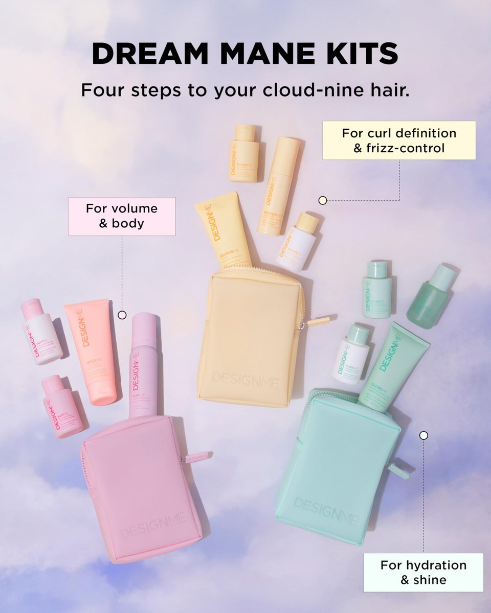 DESIGNME BOUNCE.ME Curl Kit: Curl Cream, Shampoo & Conditioner, Curl Gel – Holiday Gift Set for Defined, Hydrated Curls & Coils Avelisse