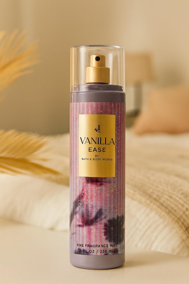 Bath & Body Works Vanilla Ease Fine Fragrance Mist 8 fl oz – Cozy Vanilla, Smoked Musk & Cashmere Blend – Long-Lasting Body Spray for Women and Men Avelisse