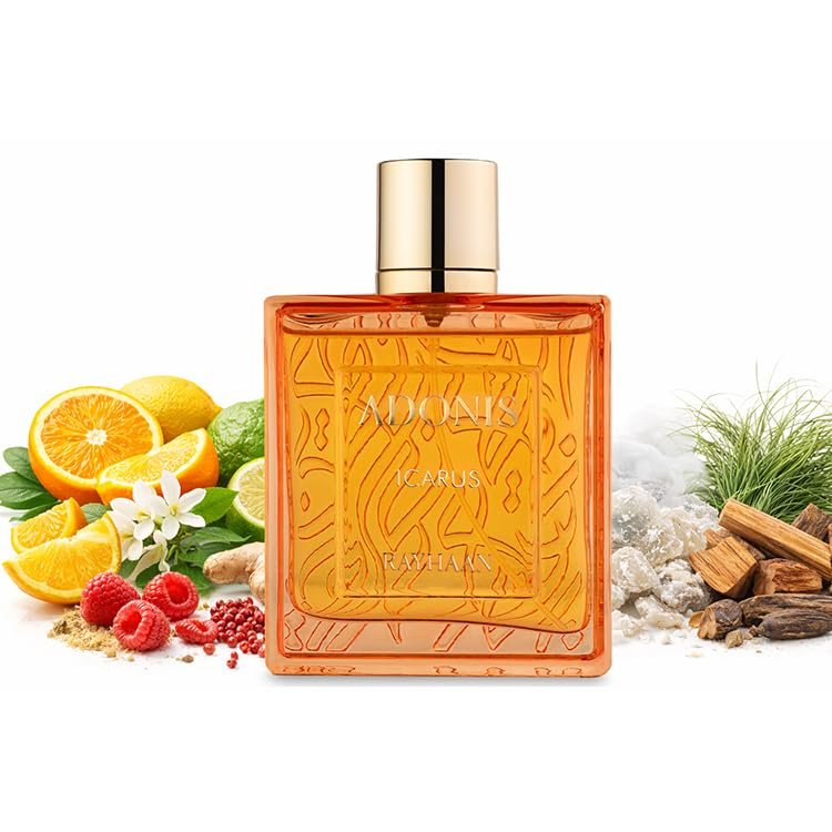 RAYHAAN Adonis Icarus Eau de Parfum for Men – Citrus, Spicy, Woody, Amber – Long-Lasting 3.4 oz (100 ml) Avelisse