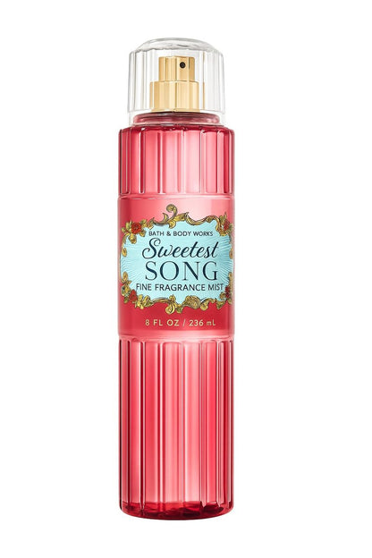Bath & Body Works Sweetest Song Fine Fragrance Mist 8 fl oz - Floral & Fruity Body Spray with Raspberries, Jasmine, Musk Avelisse