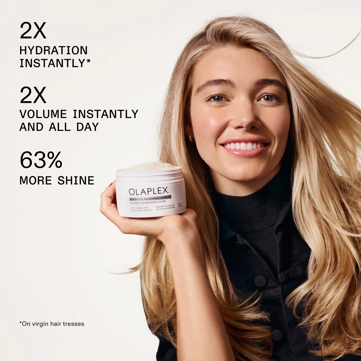 Olaplex Weightless Nourishing Mask: Cuticle Sealing Mask for Fine to Medium Hair | Hydrate & Volumize | 200 ml / 6.7 Fl Oz Avelisse