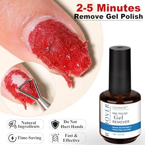 LOUINSTIC 3-in-1 Gel Nail Remover Kit – Acetone-Free, Low Odor, Removes Gel in 2-5 Minutes, No Foil Needed Avelisse