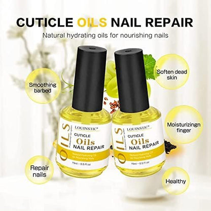 LOUINSTIC 3-in-1 Gel Nail Remover Kit – Acetone-Free, Low Odor, Removes Gel in 2-5 Minutes, No Foil Needed Avelisse