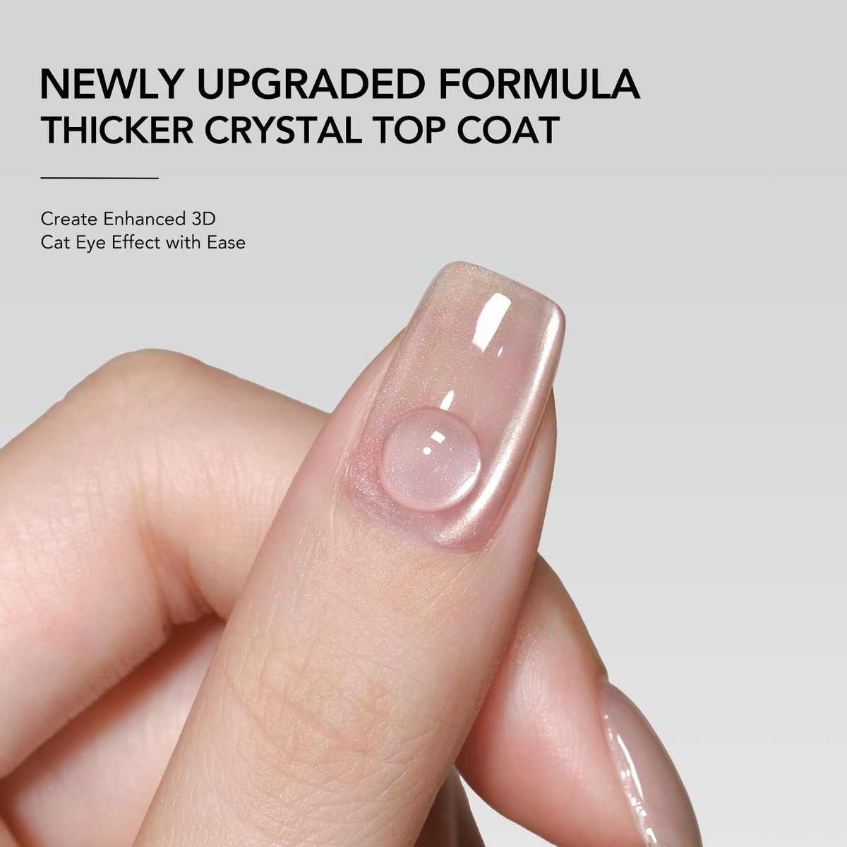 GAOY Crystal Top Coat for Cat Eye Gel - Enhance Cat Eye Effect, High Gloss Long Lasting UV Nail Art, 16ml - görsel 5
