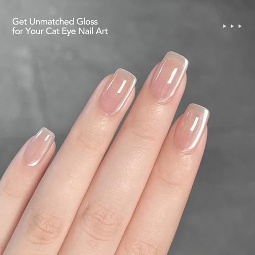 GAOY Crystal Top Coat for Cat Eye Gel - Enhance Cat Eye Effect, High Gloss Long Lasting UV Nail Art, 16ml - görsel 8
