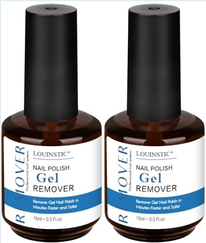 LOUINSTIC Gel Polish Remover – 2 Pack (30ml), Fast 2–5 Min Gel Removal, Acetone-Free & Gentle, No Soak or Foil Needed, Ideal for At-Home DIY Manicures Avelisse