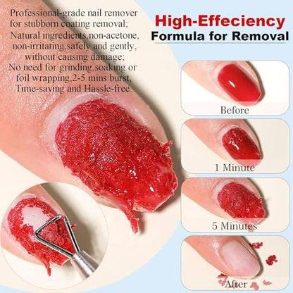 LOUINSTIC Gel Polish Remover – 2 Pack (30ml), Fast 2–5 Min Gel Removal, Acetone-Free & Gentle, No Soak or Foil Needed, Ideal for At-Home DIY Manicures Avelisse