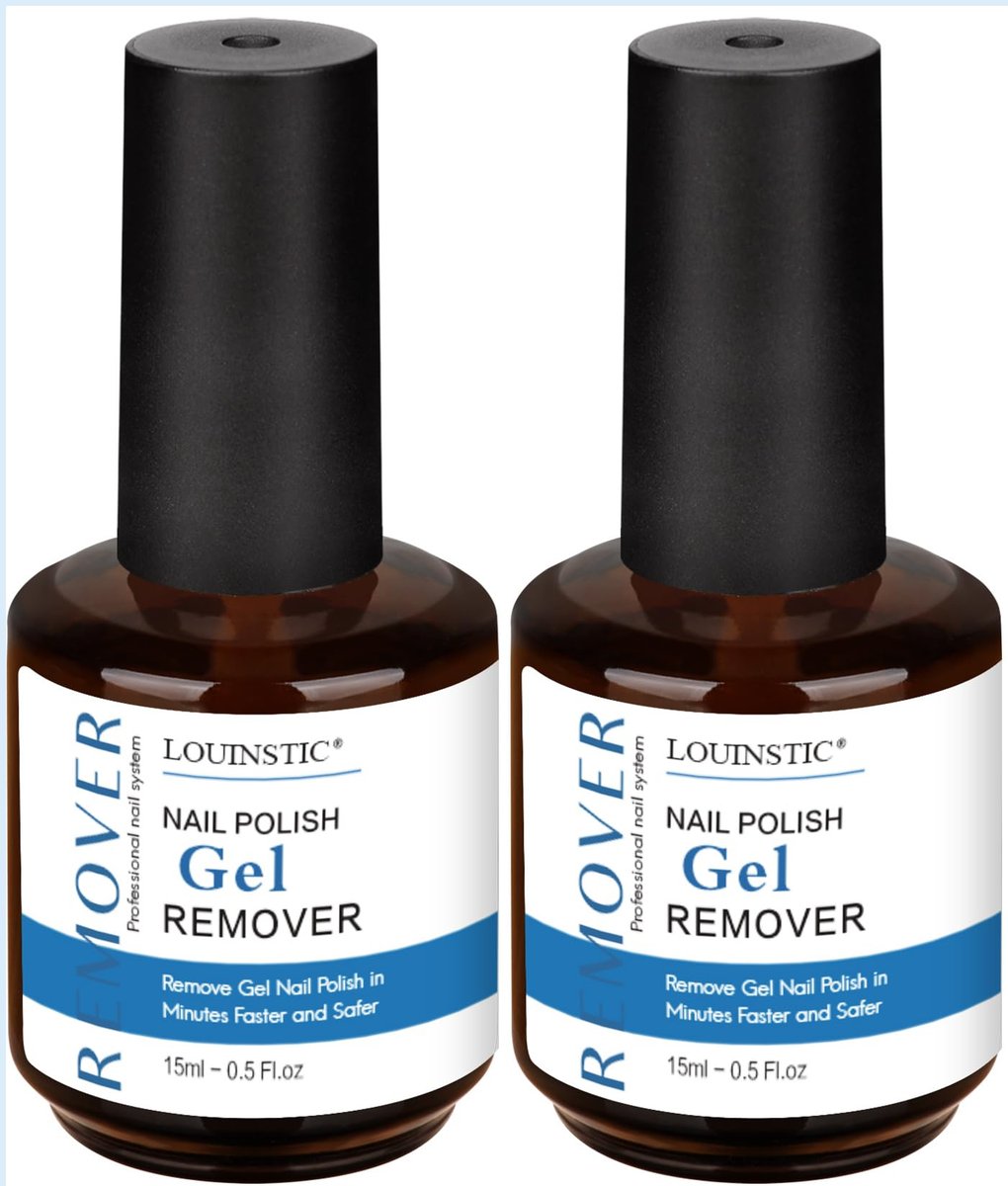 LOUINSTIC Gel Polish Remover – 2 Pack (30ml), Fast 2–5 Min Gel Removal, Acetone-Free & Gentle, No Soak or Foil Needed, Ideal for At-Home DIY Manicures Avelisse