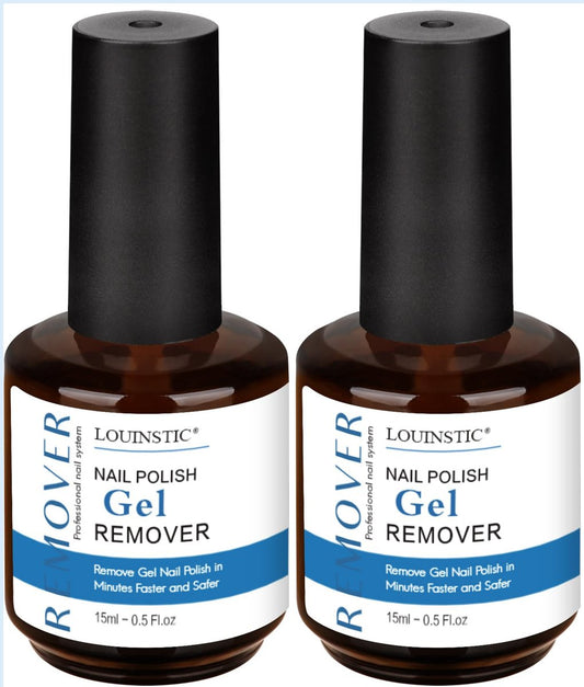 LOUINSTIC Gel Polish Remover – 2 Pack (30ml), Fast 2–5 Min Gel Removal, Acetone-Free & Gentle, No Soak or Foil Needed, Ideal for At-Home DIY Manicures Avelisse