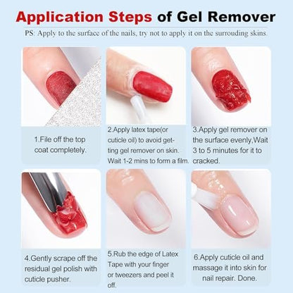 LOUINSTIC Gel Polish Remover – 2 Pack (30ml), Fast 2–5 Min Gel Removal, Acetone-Free & Gentle, No Soak or Foil Needed, Ideal for At-Home DIY Manicures Avelisse