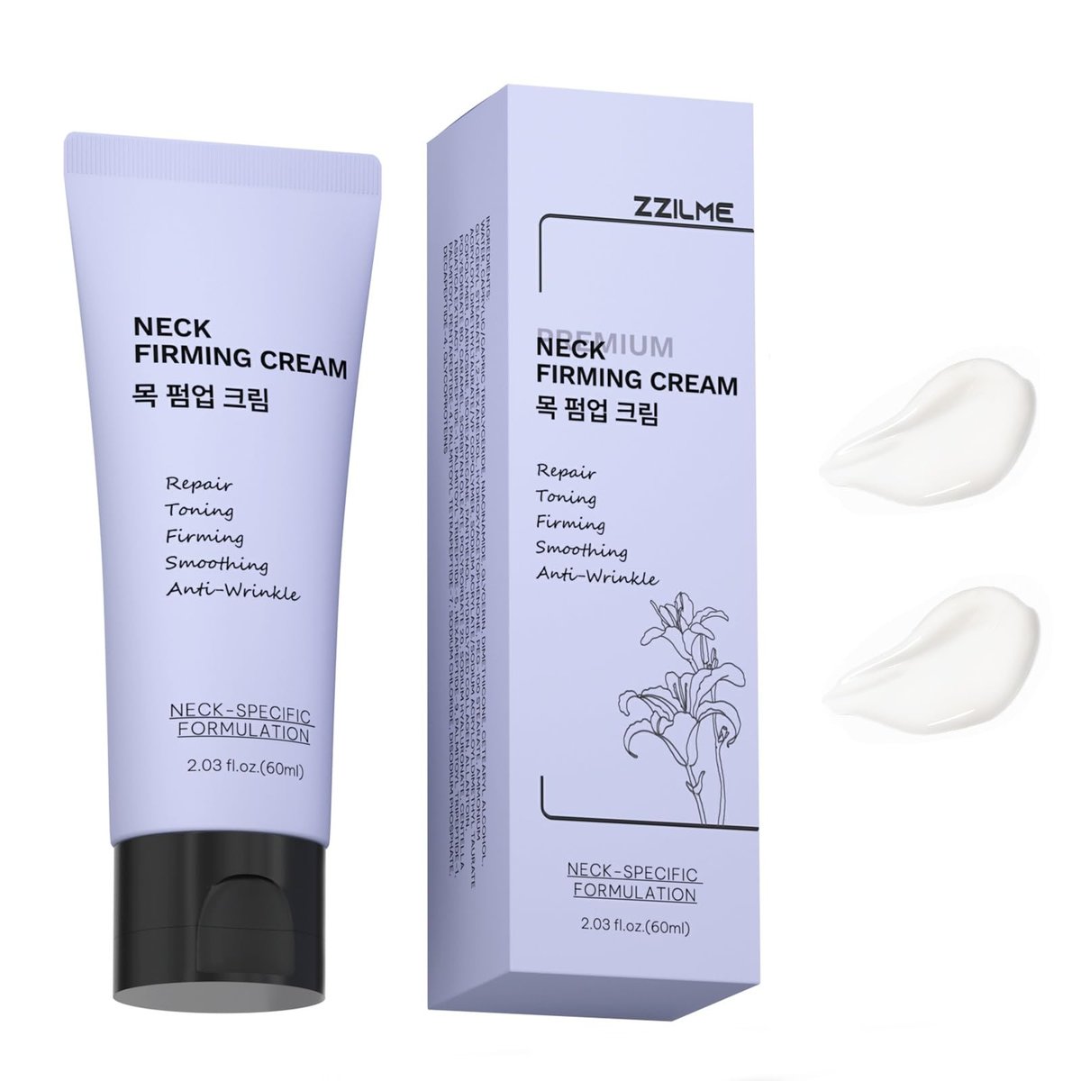 ZZILME Premium Neck Firming Cream – Lifting & Tightening Treatment for Décolleté and Chest, Anti-Aging Neck Cream Reduces Fine Lines and Sagging, Gift for Women & Men, 2.3 Fl Oz Avelisse