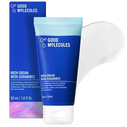 Good Molecules Rich Cream with Ceramides 50 ml / 1.6 oz – Daily Facial Moisturizer for Dry Skin, Redness – Face Lotion with Betulin Soothe, Plump, Hydrate, Moisturize – Anti-aging Skin Care - görsel 2