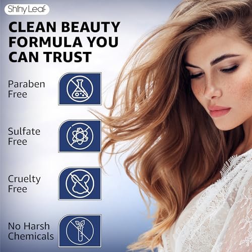 Shiny Leaf Peptide Conditioner for Hair Thinning - DHT Blocker with Biotin, Caffeine & Saw Palmetto - Sulfate Free Thickening Formula for Women & Men, Color Safe for All Hair Types, 16 fl oz Avelisse