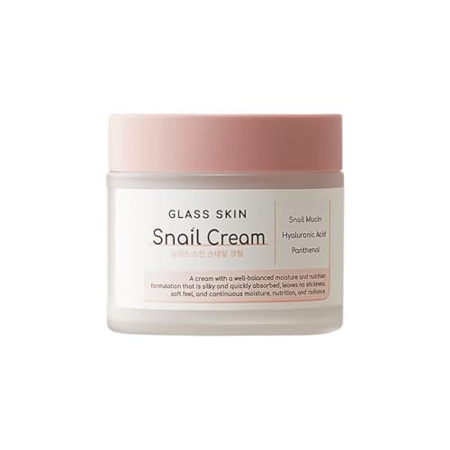 DEARBOO Glass Skin Snail Cream, 80mL – Lightweight Hydrating Facial Moisturizer with Snail Mucin for a Smooth, Radiant-Looking Complexion Avelisse