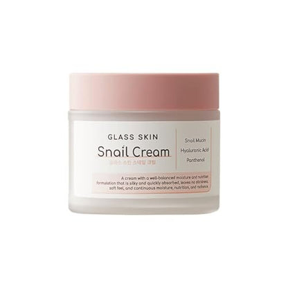 DEARBOO Glass Skin Snail Cream, 80mL – Lightweight Hydrating Facial Moisturizer with Snail Mucin for a Smooth, Radiant-Looking Complexion Avelisse