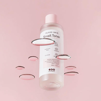 DEARBOO Glass Skin Snail Toner – Hydrating Facial Toner with Snail Mucin for Radiant-Looking Complexion, 8.45 fl oz Avelisse