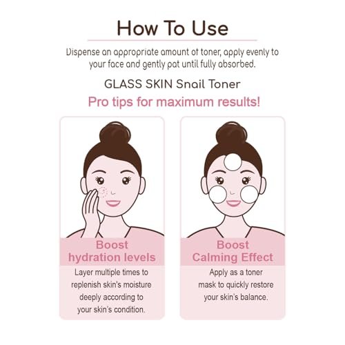 DEARBOO Glass Skin Snail Toner – Hydrating Facial Toner with Snail Mucin for Radiant-Looking Complexion, 8.45 fl oz Avelisse