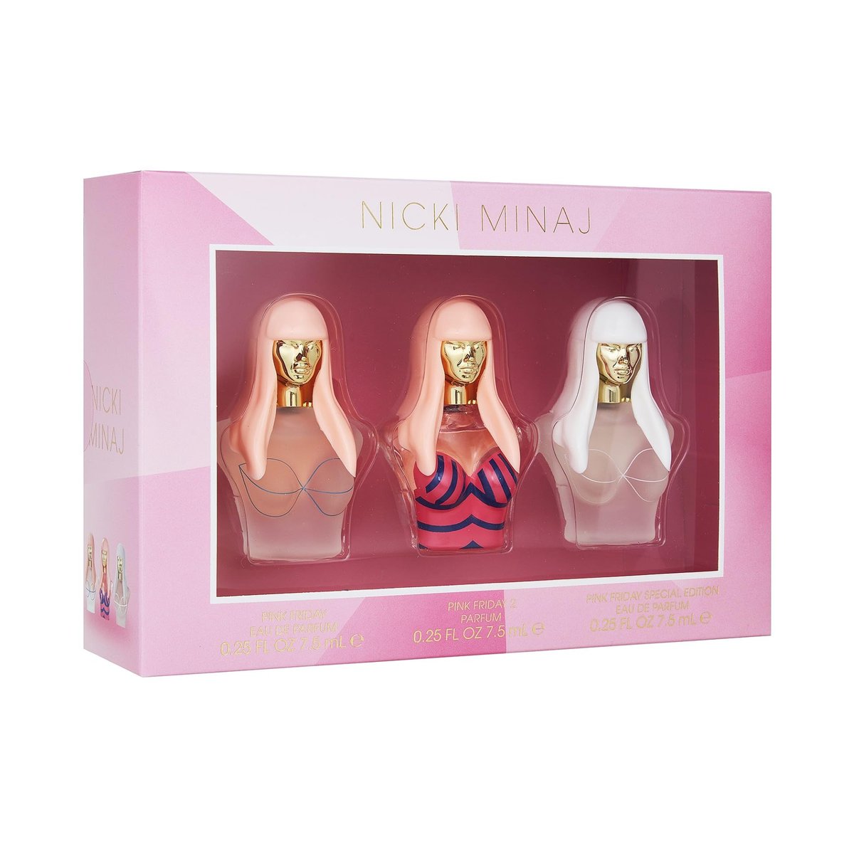 Nicki Minaj Mini 3 Piece Gift Set (Pink Friday) - 0.25 oz / 7 mL Eau de Parfum Avelisse