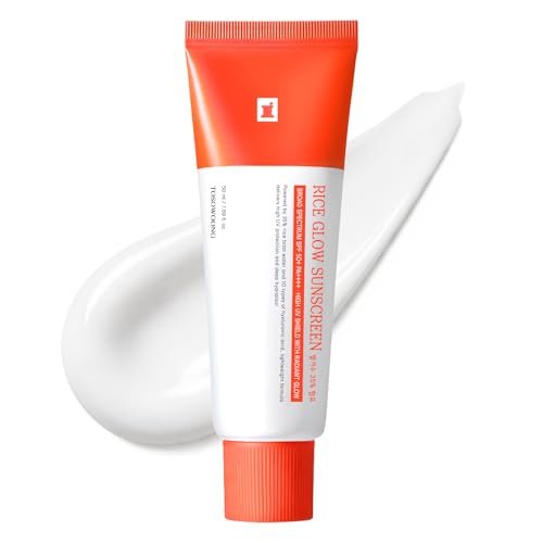 TOSOWOONG Rice Glow Sunscreen SPF50+ PA++++ - Korean Sunscreen for Face, Dewy Finish No White Cast, Glass Skin Hydrating SPF Moisturizer with Rice Water & Hyaluronic Acid, 50ml - görsel 2