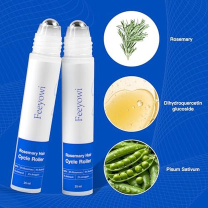Rosemary Hair Growth Serum with Redensyl and Anagain – Roll On 25 ml, Thicker & Stronger Hair, Prevents Hair Fall & Stimulates Hair Follicles, Fights Hair Thinning & Hair Loss for All Hair Types Avelisse