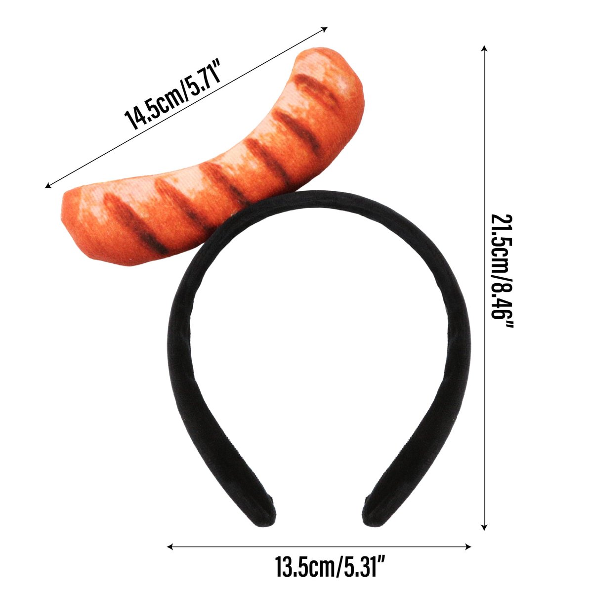 Red Hot Dog Headband - Funny Food Hat Costume Party Accessory for Adults, Silly Crazy Headpiece for Halloween and Theme Parties - görsel 11