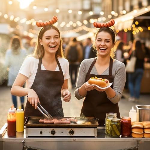 Red Hot Dog Headband - Funny Food Hat Costume Party Accessory for Adults, Silly Crazy Headpiece for Halloween and Theme Parties - görsel 6