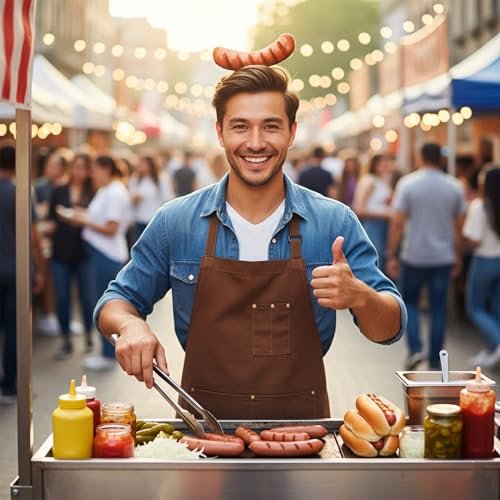 Red Hot Dog Headband - Funny Food Hat Costume Party Accessory for Adults, Silly Crazy Headpiece for Halloween and Theme Parties - görsel 16
