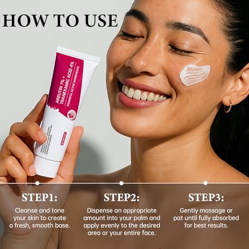 EELHOE Arbutin 7% + Tranexamic Acid 4% Cream - 70,000ppm Arbutin & 40,000ppm TXA - Dark Spot Corrector, Pigmentation Reducer, Even Skin Tone Moisturizer (1.76 fl.oz) - görsel 14
