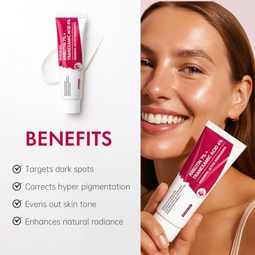 Roseblem Arbutin 7% + Tranexamic Acid 4% Face Cream for Dark Spots & Uneven Skin Tone – Hydrating, Non-Irritating, Safe for Sensitive Skin 1.76 oz - görsel 5