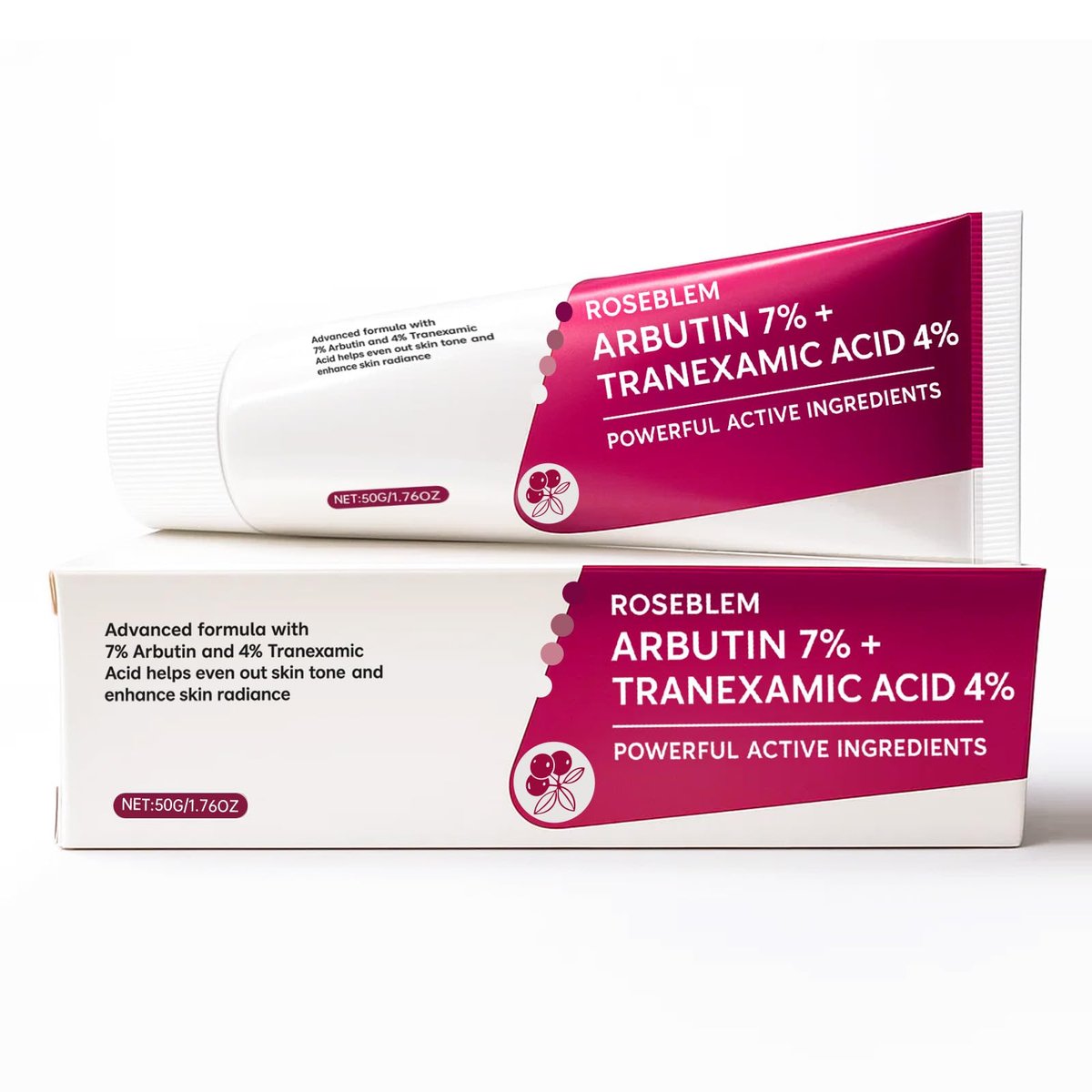 Roseblem Arbutin 7% + Tranexamic Acid 4% Face Cream for Dark Spots & Uneven Skin Tone – Hydrating, Non-Irritating, Safe for Sensitive Skin 1.76 oz - görsel 2