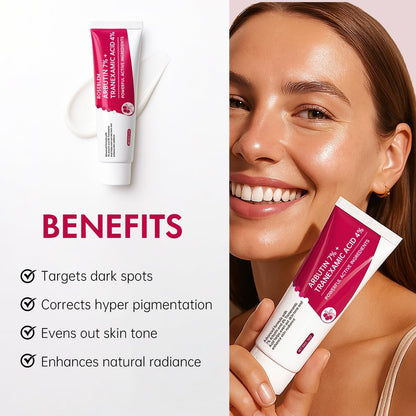 Roseblem Arbutin 7% + Tranexamic Acid 4% Face Cream for Dark Spots & Uneven Skin Tone – Hydrating, Non-Irritating, Safe for Sensitive Skin 1.76 oz
