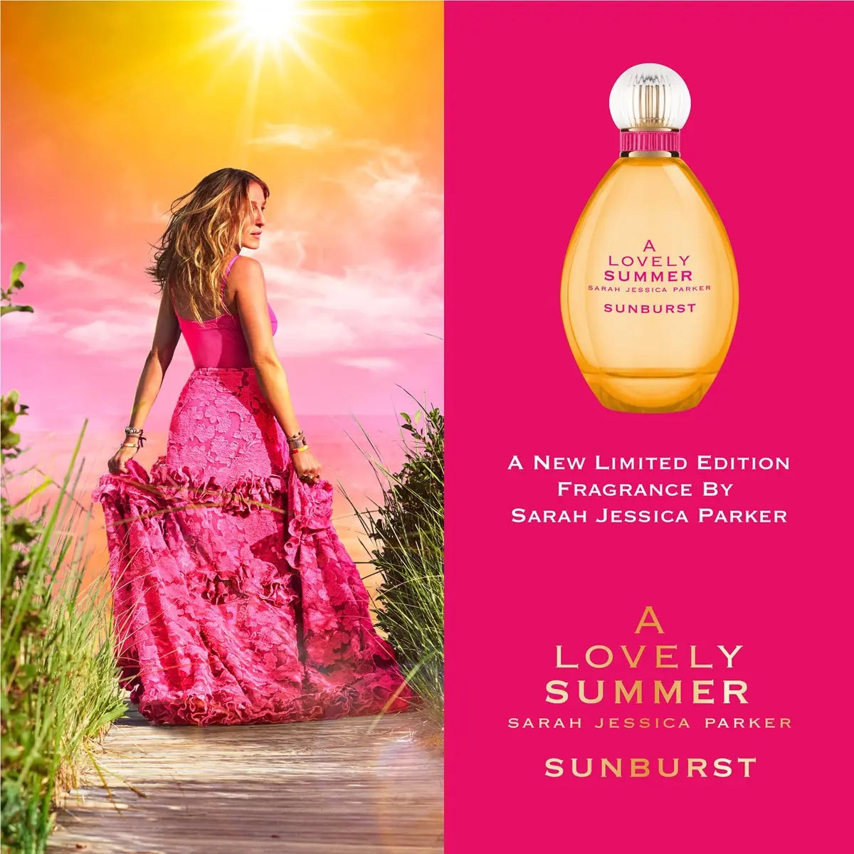 SJP Sarah Jessica Parker A Lovely Summer Sunburst Eau de Parfum 100ml Spray - Bright & Uplifting Women's Fragrance Avelisse