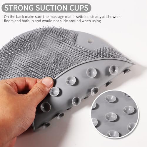 3-Pack Silicone Shower Foot Scrubber – Body Scrubber with Wall-Mounted Suction Cups for Men & Women by RARKVEN - görsel 6