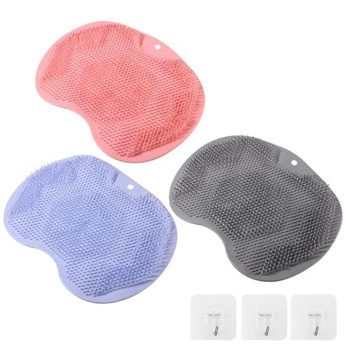 3-Pack Silicone Shower Foot Scrubber – Body Scrubber with Wall-Mounted Suction Cups for Men & Women by RARKVEN - görsel 2