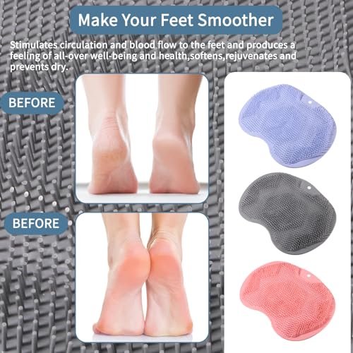 3-Pack Silicone Shower Foot Scrubber – Body Scrubber with Wall-Mounted Suction Cups for Men & Women by RARKVEN - görsel 12