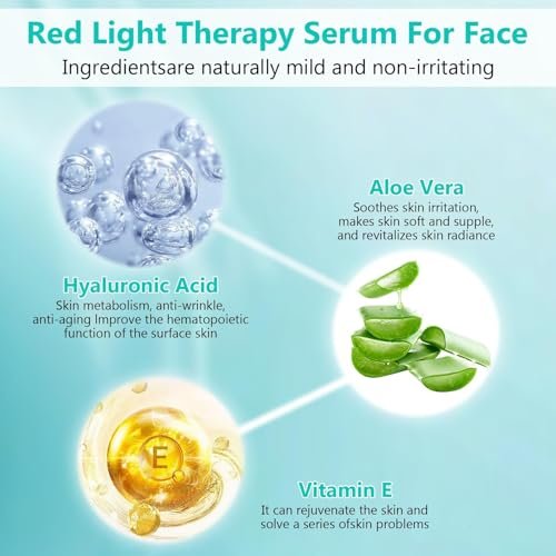 Red Light Therapy Activation Serum – Hydrating Anti-Aging Facial Serum for Women, 1 oz - görsel 8