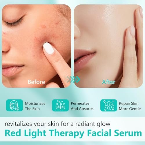 Red Light Therapy Activation Serum – Hydrating Anti-Aging Facial Serum for Women, 1 oz - görsel 4