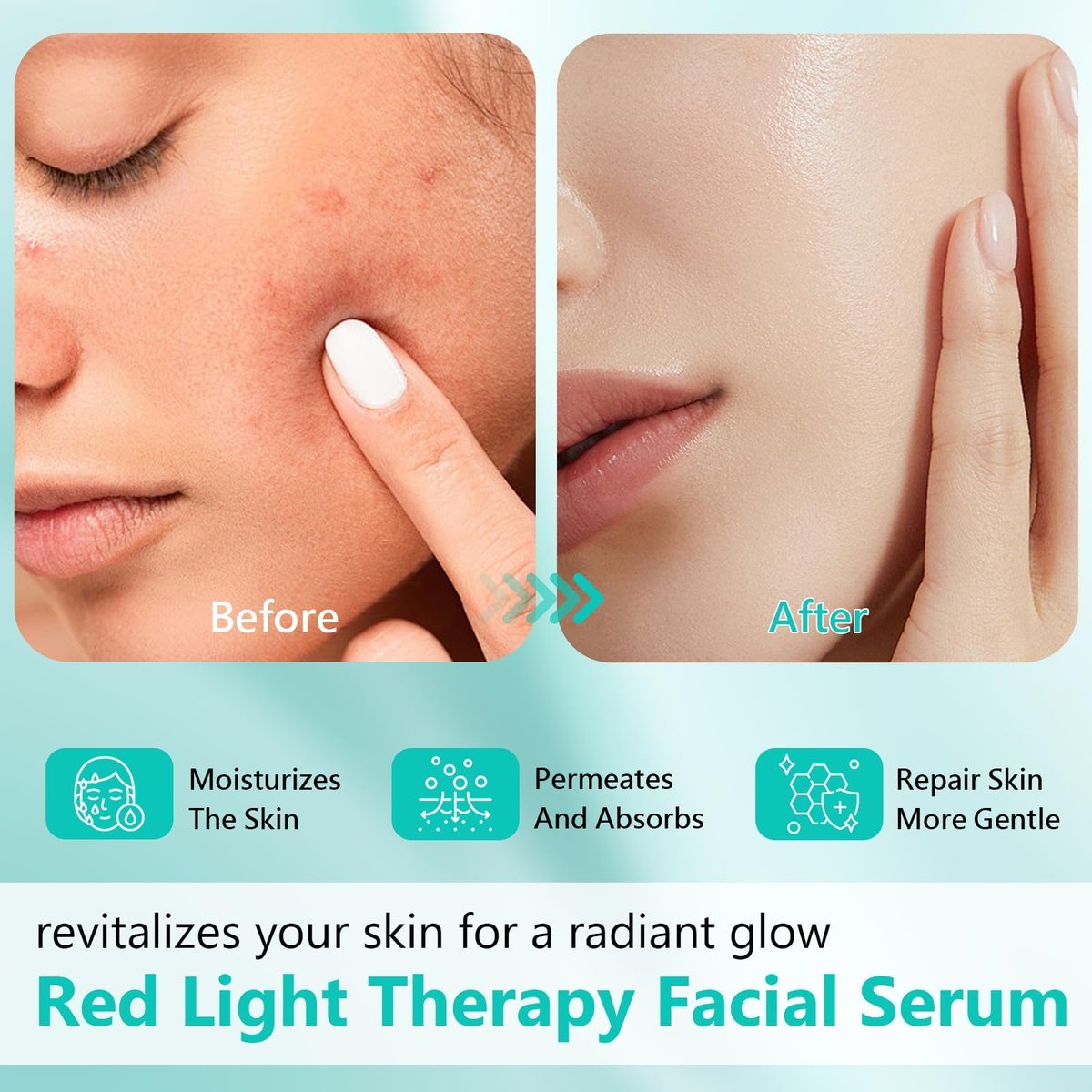 Red Light Therapy Activation Serum – Hydrating Anti-Aging Facial Serum for Women, 1 oz - görsel 3