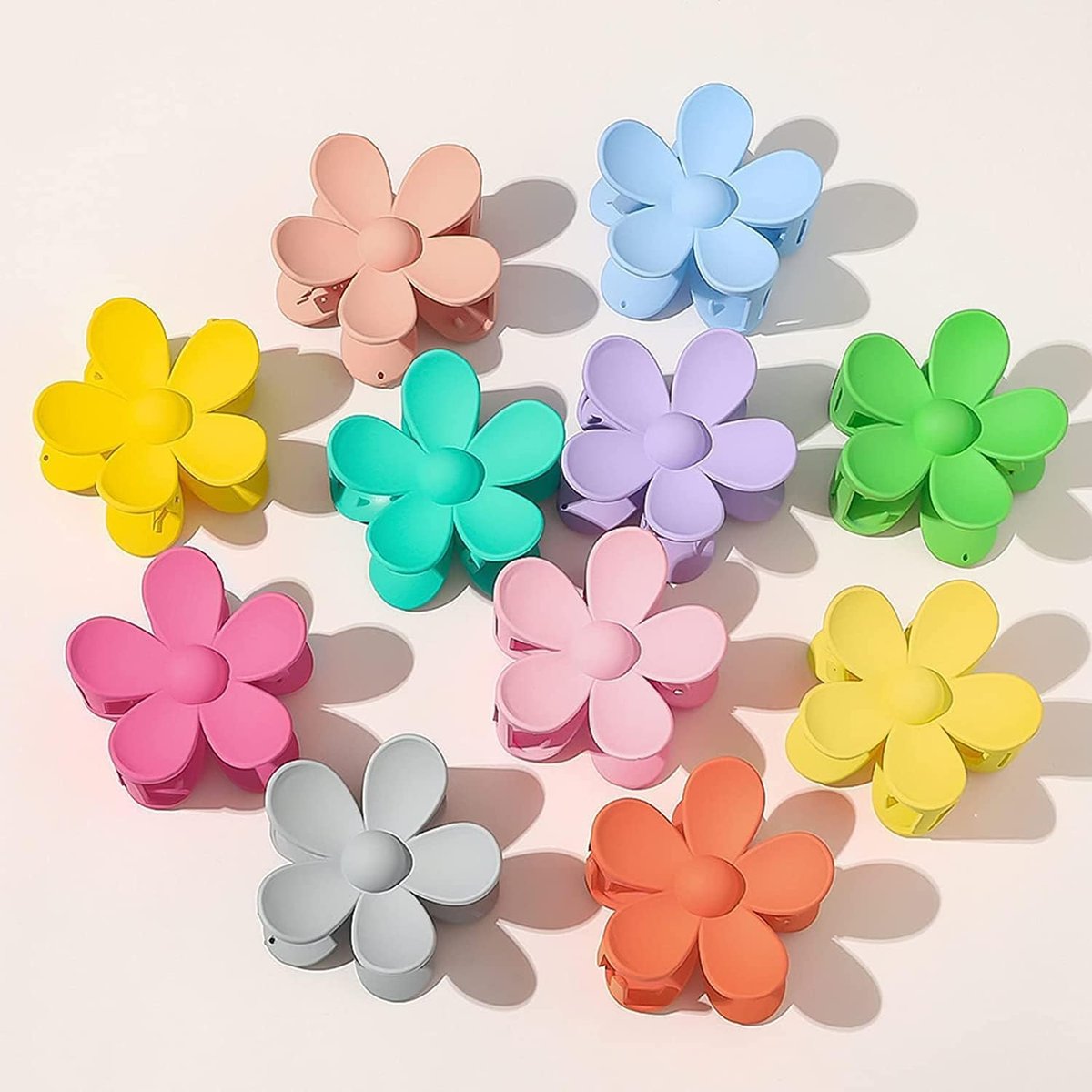 Rose Red Candy Colored Flower Hair Claw Clip – Big Cute Claw Clip for Thick Hair, Sweet Flower Hair Clip - görsel 15