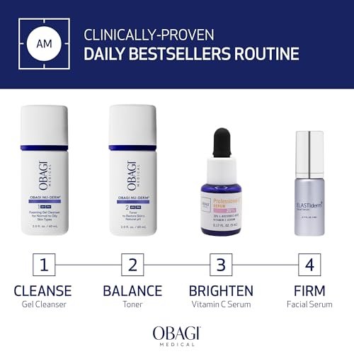 Obagi Bestsellers Travel Skincare Set – Anti-Aging Travel Kit with Vitamin C Serum, Firming Serum, Cleanser & Toner for All Skin Types Avelisse