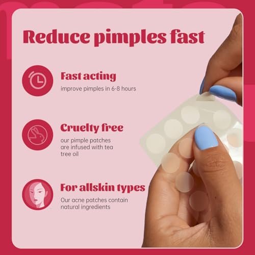 Materasu Pimple Patches for Face & Nose – 192 Hydrocolloid Acne Patches with Salicylic Acid, Tea Tree Oil & Calendula Oil (8mm, 10mm, 12mm) – 3 Sizes + 2 Nose Patches - görsel 8