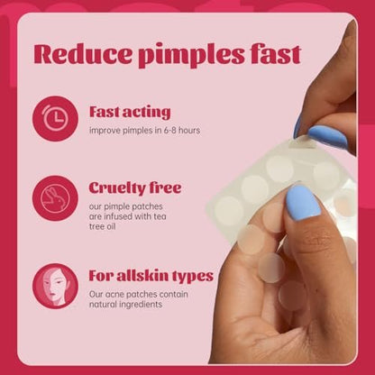 Materasu Pimple Patches for Face & Nose – 192 Hydrocolloid Acne Patches with Salicylic Acid, Tea Tree Oil & Calendula Oil (8mm, 10mm, 12mm) – 3 Sizes + 2 Nose Patches