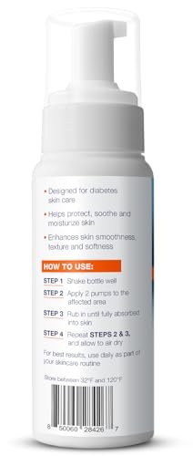 Theraworx Moisturizing Skin Care Foam for People with Diabetes – 7.1 oz – Gentle, Non-Greasy Hydration