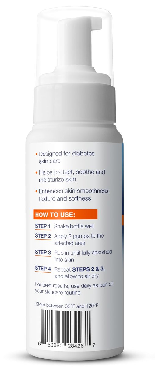 Theraworx Moisturizing Skin Care Foam for People with Diabetes – 7.1 oz – Gentle, Non-Greasy Hydration - görsel 3