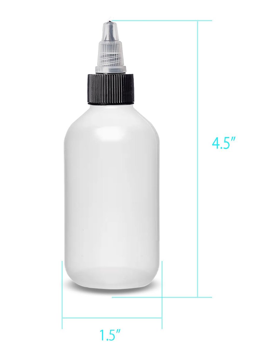 2 oz Plastic Squeeze Bottles with Twist Top Caps - Refillable Containers for Shampoo, Hair Color, Lotions, Condiments, Glues, Craft, Sauce and More - Pack of 2 - BPA Free - Made in USA - görsel 4
