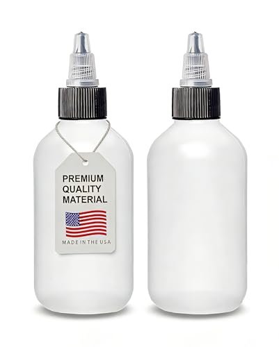 2 oz Plastic Squeeze Bottles with Twist Top Caps - Refillable Containers for Shampoo, Hair Color, Lotions, Condiments, Glues, Craft, Sauce and More - Pack of 2 - BPA Free - Made in USA - görsel 2