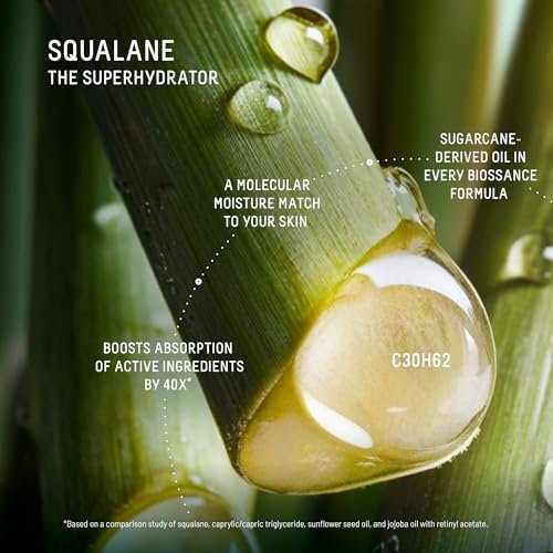 Biossance Squalane + 5% Niacinamide Eye Serum – Brightening & Depuffing Treatment for Dark Circles with Vitamin C & Caffeine, Stainless Steel Rollerball, All Skin Types Avelisse